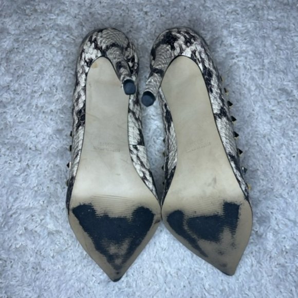 Steve Madden Snakeskin Proto Studded Stiletto Heels - Picture 6 of 10